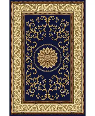CLOSEOUT! 1427/1744/NAVY Navelli Blue 2'2" x 8' Runner Rug Low Price