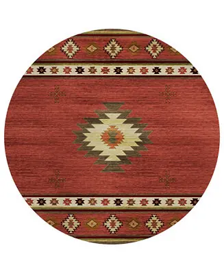Must Have Phoenix Washable PH4 8' x 8' Round Area Rug