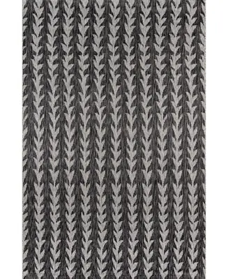 Novogratz Villa Vi-02 Charcoal 7'10" x 10'10" Outdoor Area Rug One Day Deal