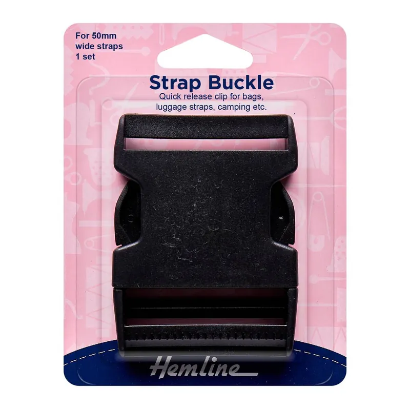 Limited Time Hemline Black Strap Buckle 50mm