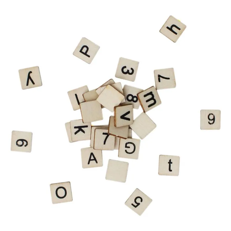 Wooden Letter and Number Tiles 315 Pieces Factory Price