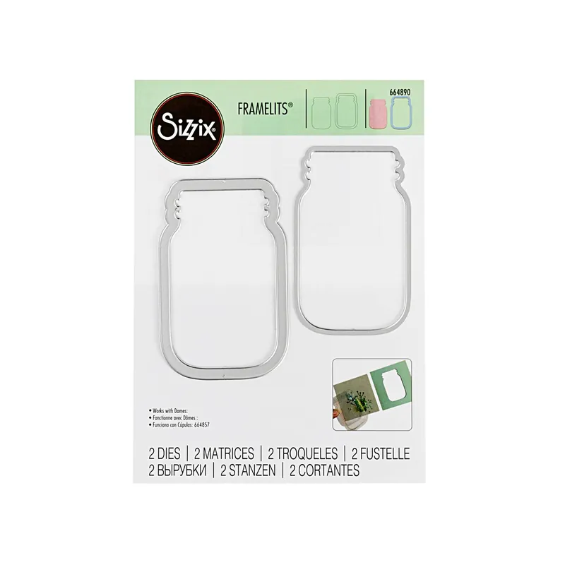 Sizzix Framelits Jar Dies 2 Pieces Luxury