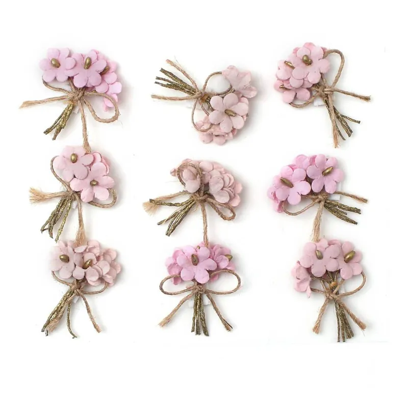 Pink Bouquet Paper Flowers 9 Pack Markdown