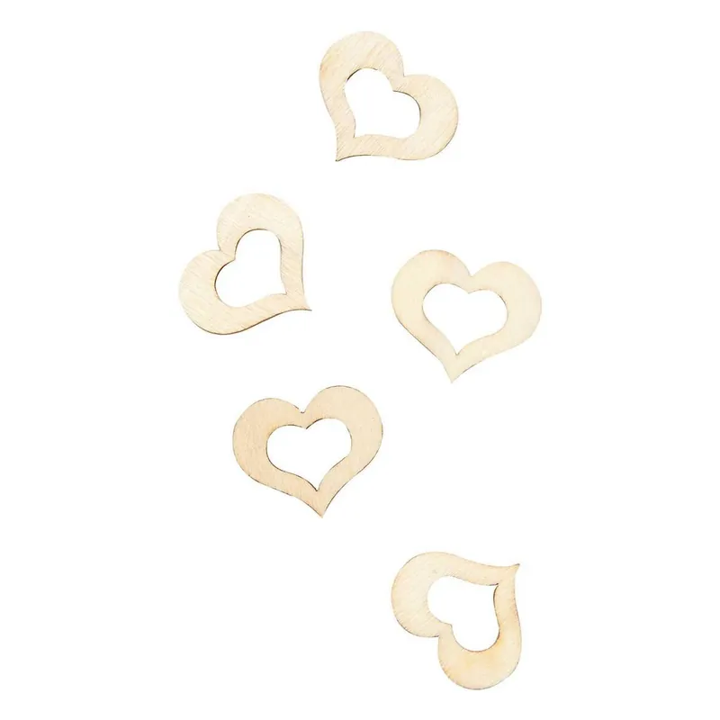 Markdown Papermania Wooden Heart Confetti 100 Pack