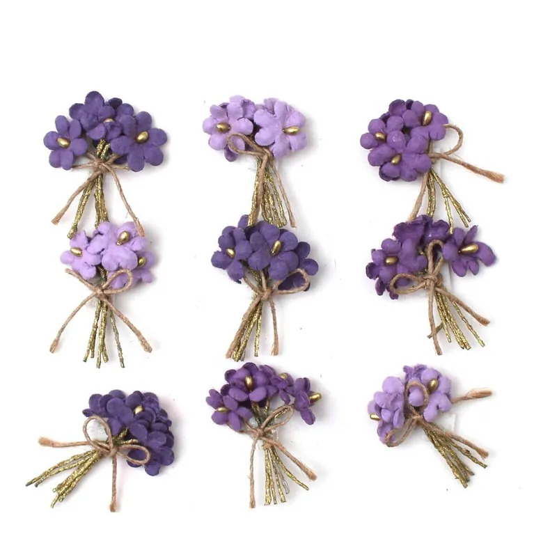 In Demand Purple Bouquet Paper Flowers 9 Pack