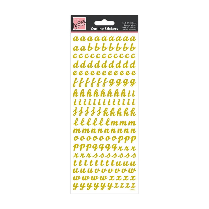 Buy Online Anita's Silver Script Uppercase Alphabet Outline Stickers