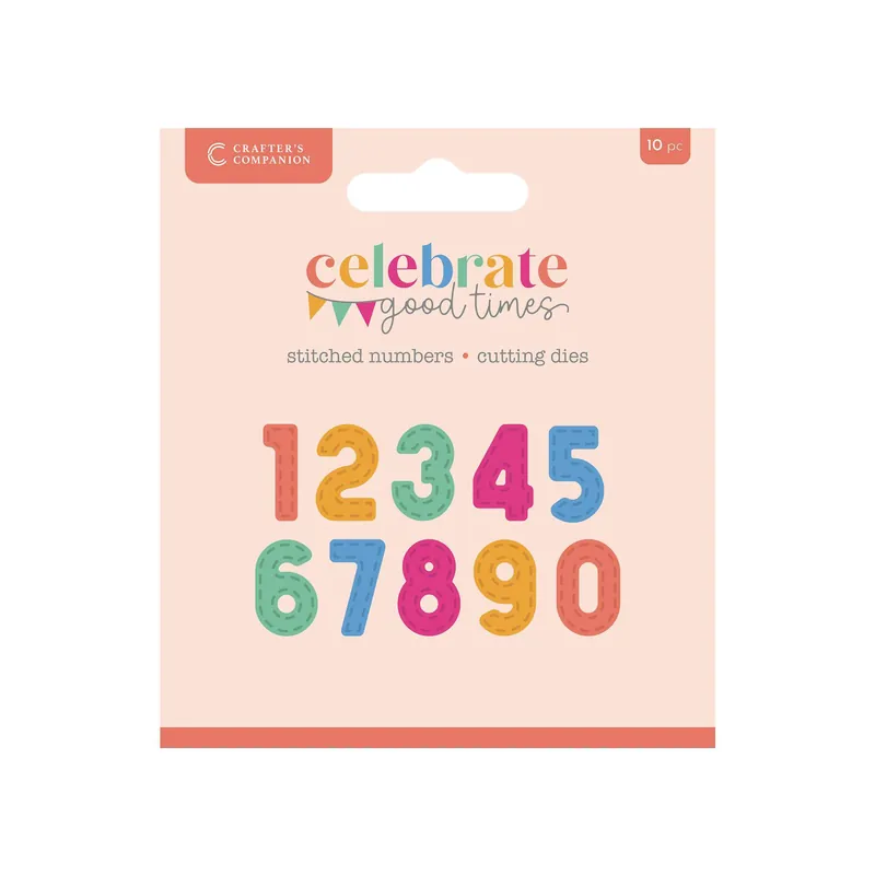 Crafter’s Companion Celebrate Good Times Stitched Numbers Die Set 10 Pieces Limited Offer