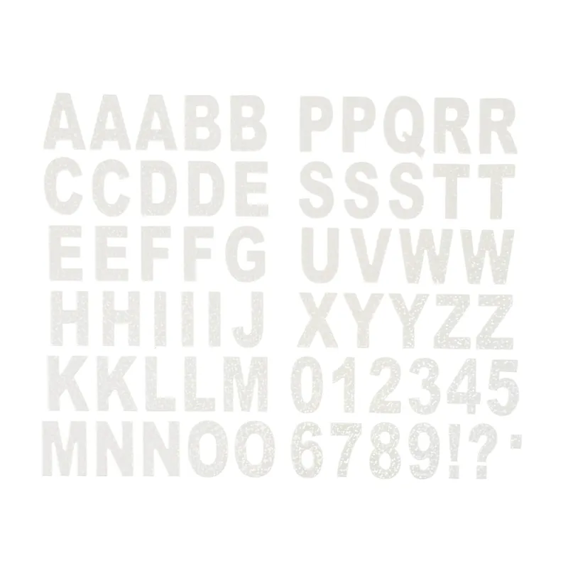 Discount White Foil Chipboard Alphabet Stickers