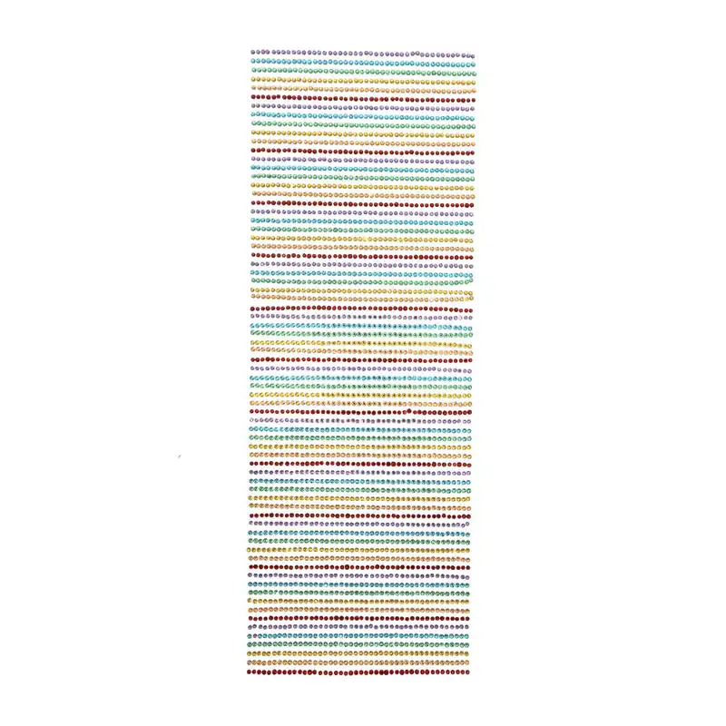Rainbow Adhesive Gem Strips 72 Pack Certified