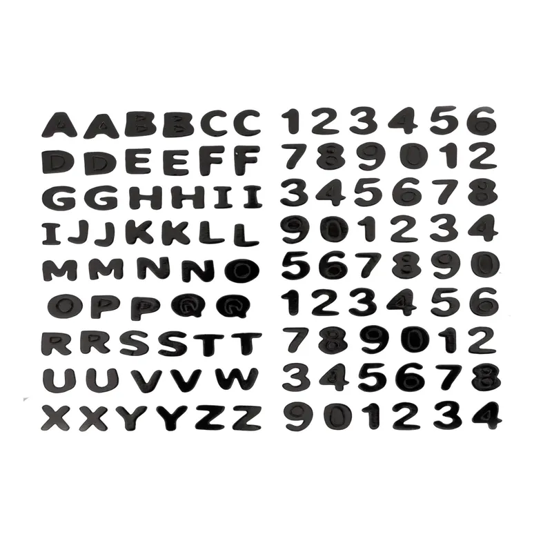Black Puffy Uppercase Alphabet Stickers 106 Pieces Best Price