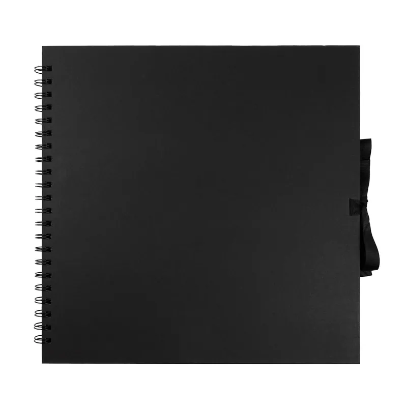 Spiral Bound Black Scrapbook 12 x 12 Inches Low Price