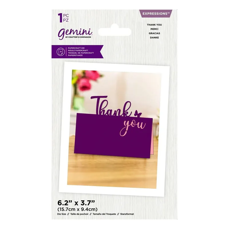 Gemini Expressions Statement Thank You Die 15.7cm x 9.4cm Place Order