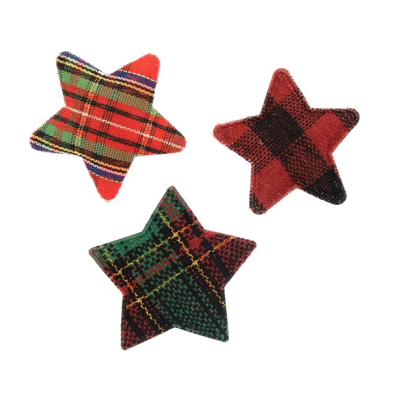 Popular Puffy Red Tartan Stars 3 Pack