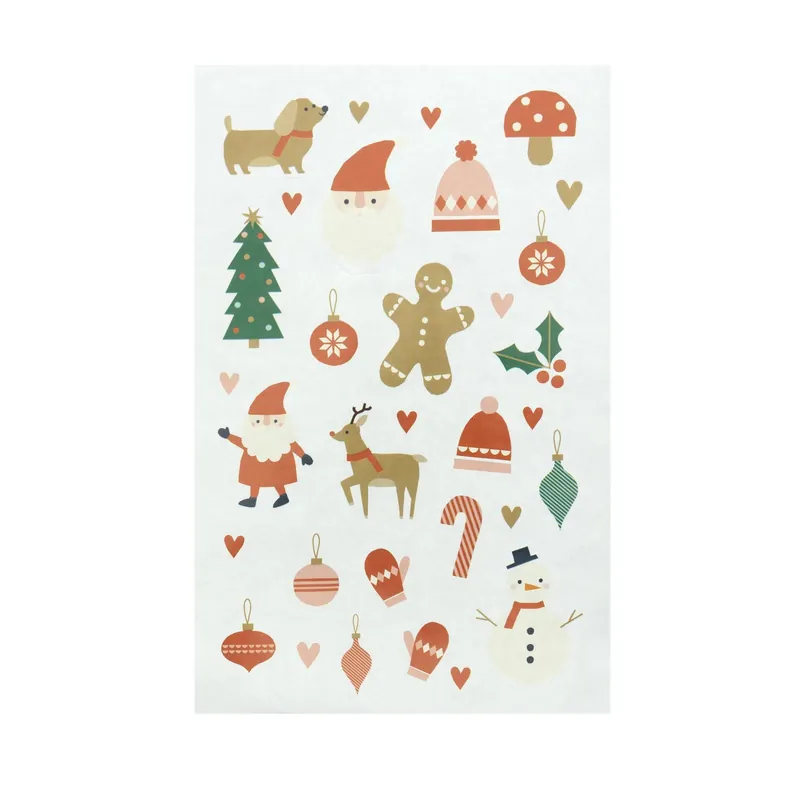Heart Christmas Sticker Sheet Express Delivery