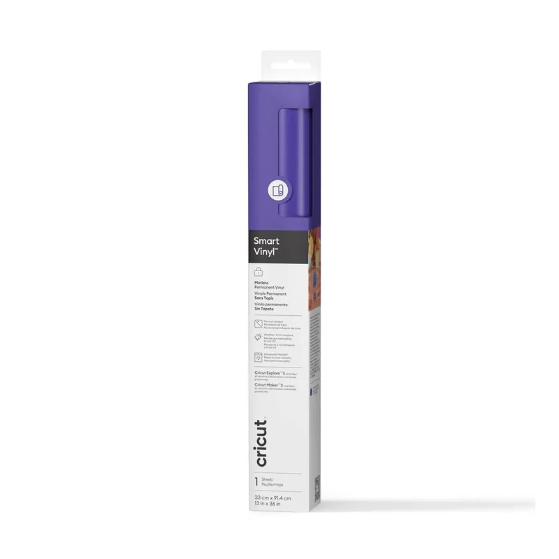 Cricut Purple Permanent Smart Vinyl 13 x 36 Inches Brand New