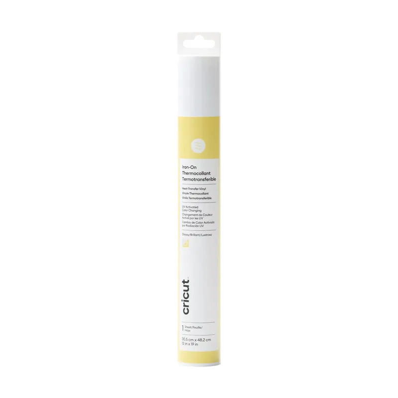 Cricut Yellow UV-Activated Colour-Changing Iron-On 12 x 19 Inches Low Price