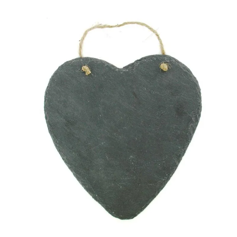 Secure Checkout Slate Heart Decoration 20cm