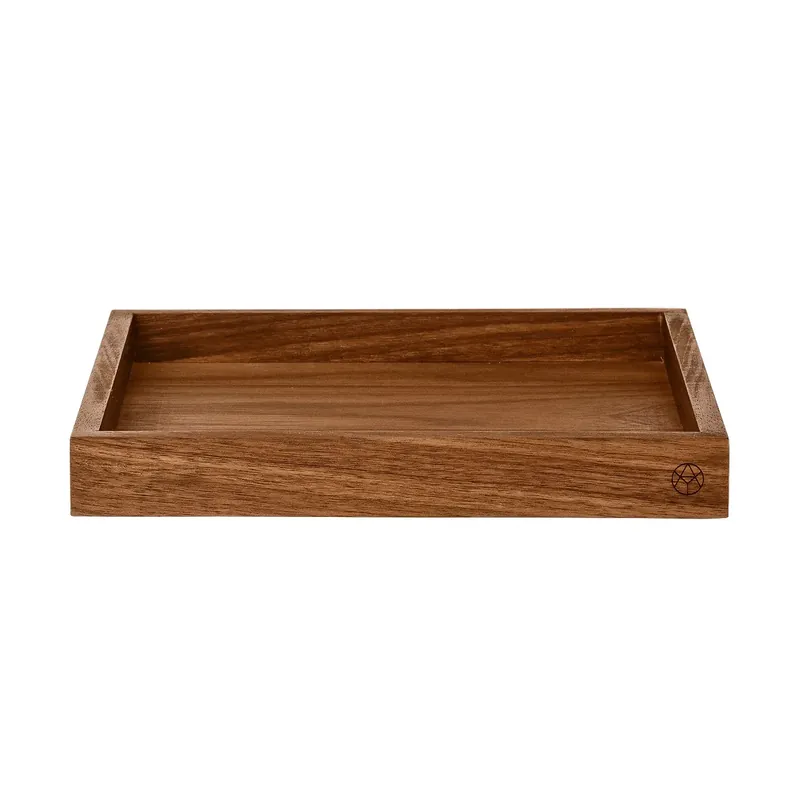 Unity square tray walnut, small Worldwide Shipping
