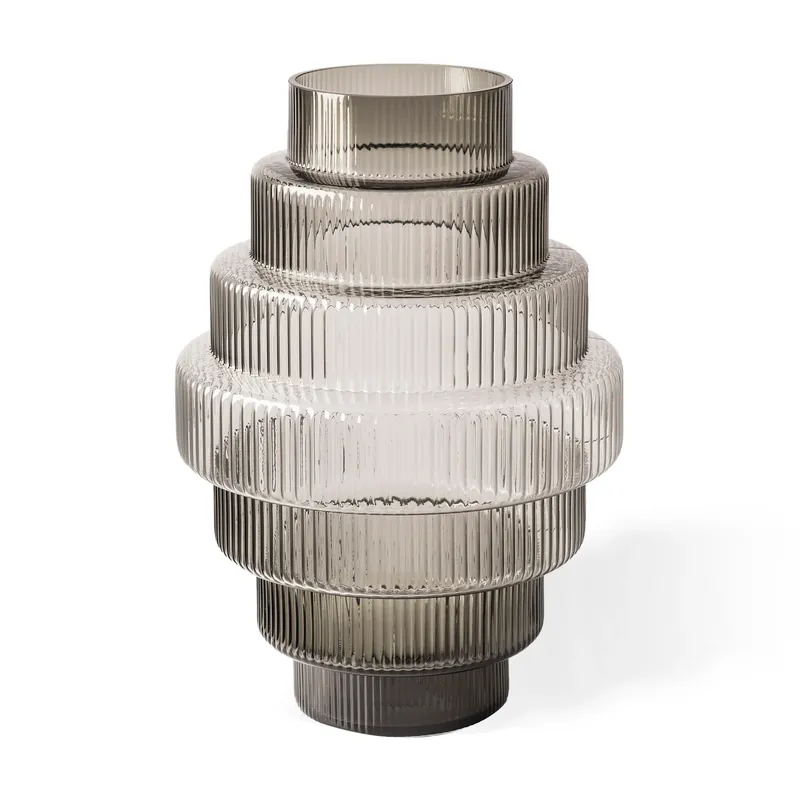 Steps vase S 30 cm, Dark grey Next Day Delivery