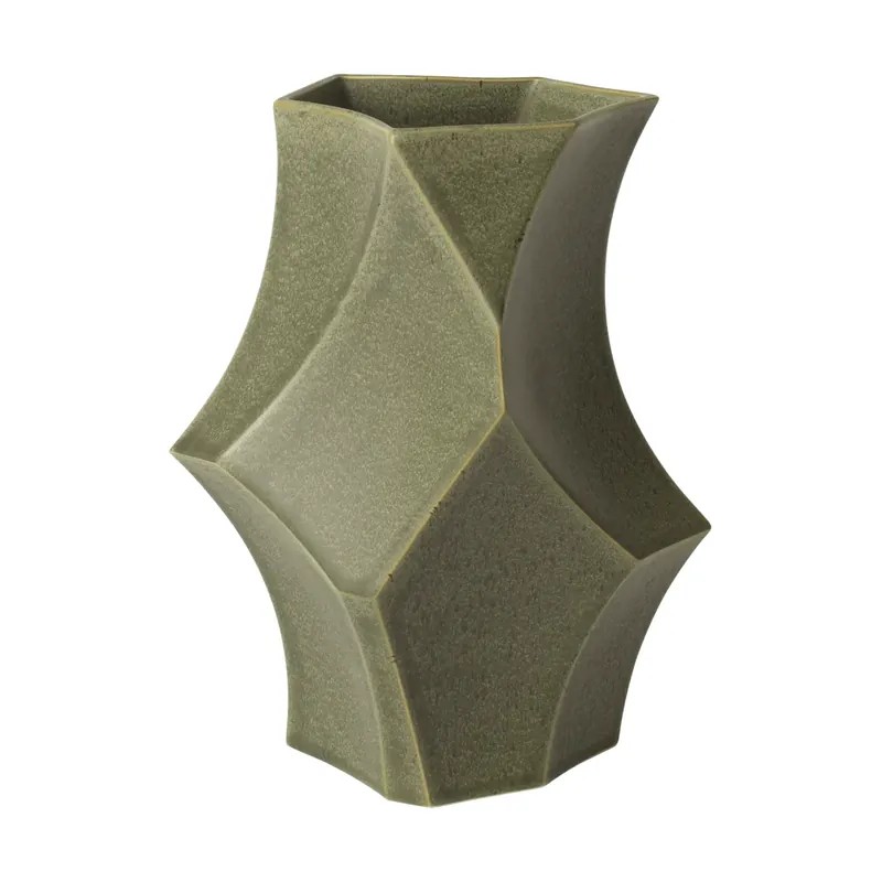Premium Cueva vase 26 cm, Dark sage