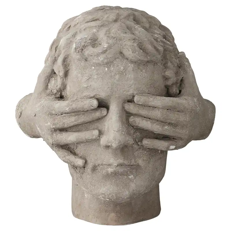 Serafina head 30 cm, Monument grey (grey) Bargain