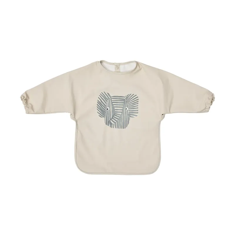Latest Erik Elephant bib with sleeves, Beige
