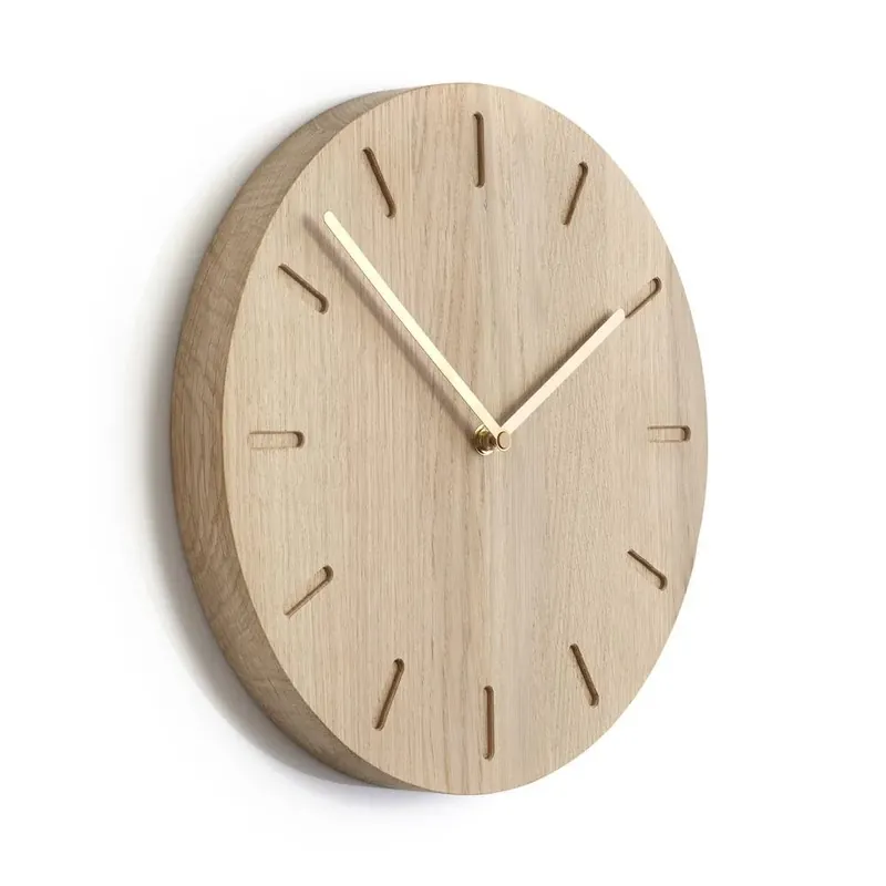 In Demand Watch:Out wall clock oak, oak-grey