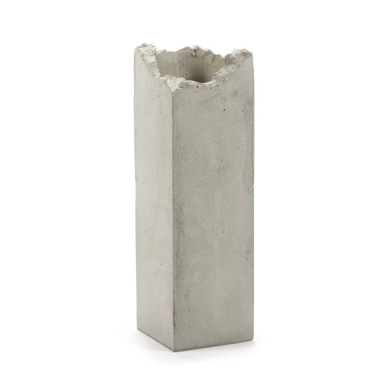 Broquaine vase L 38 cm, Grey New Arrival