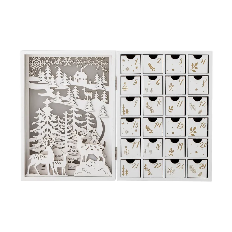 Mega Sale Elimar Advent Calendar with lighting, White