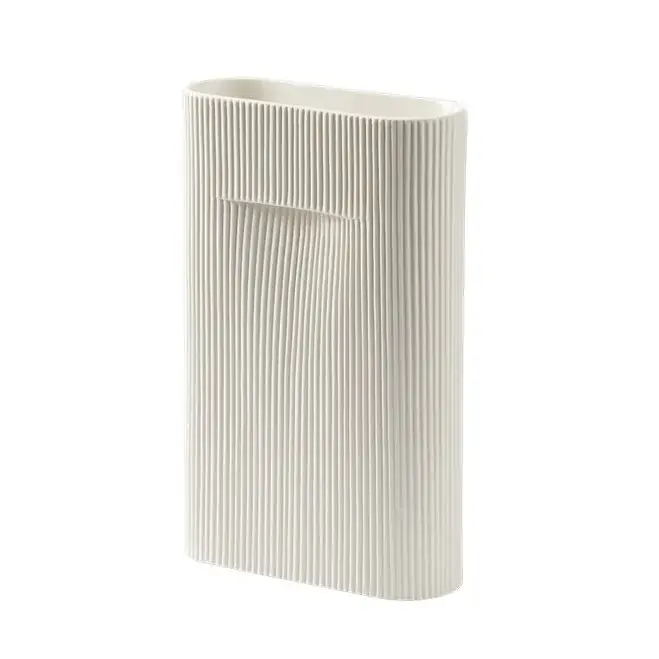 Price Drop Ridge vase 35 cm, Beige