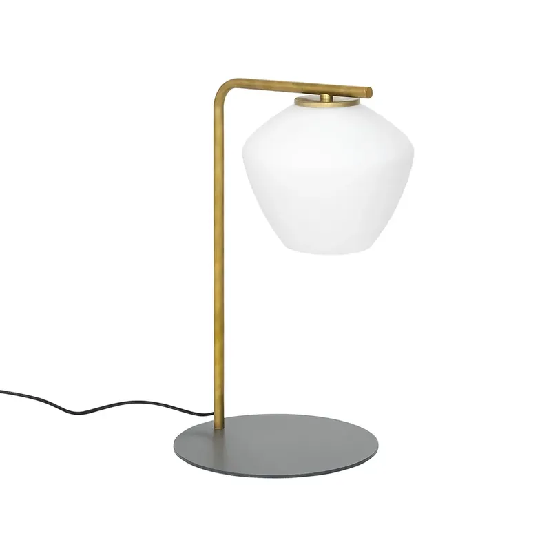 Genuine DK table lamp, Raw brass/matte white