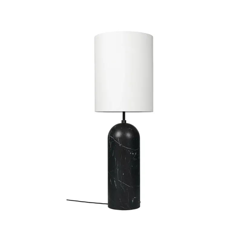 Direct From Factory Gravity XL floor lamp, Black marble/white, low