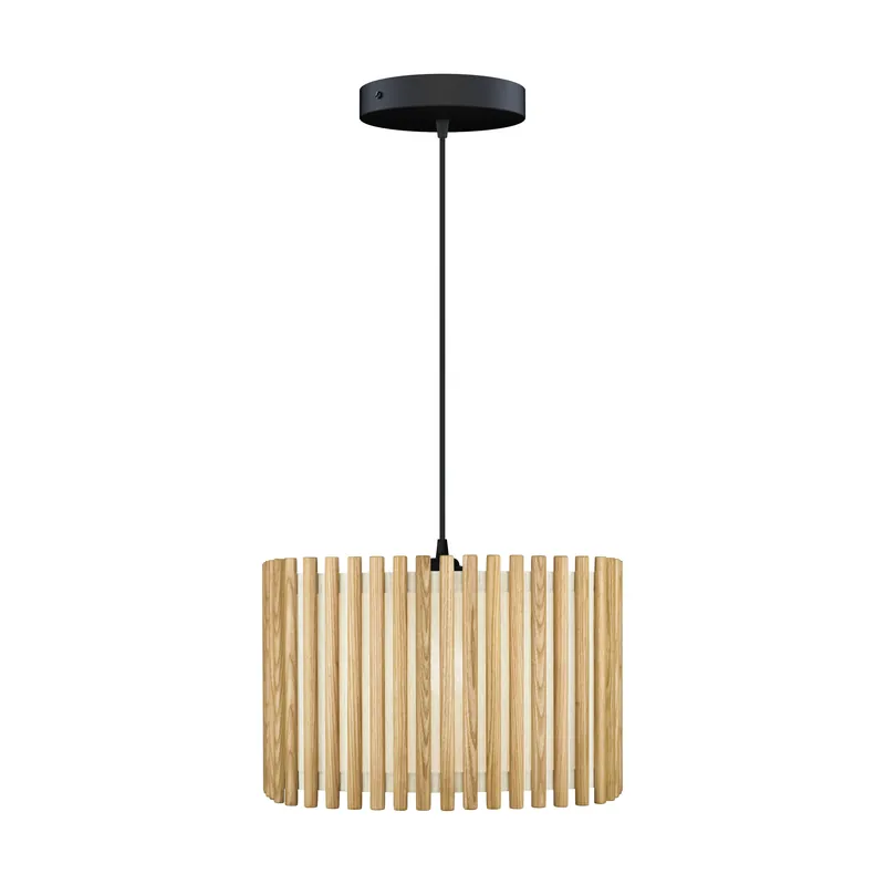 Direct From Factory Komorebi pendant large, Circle oak-black