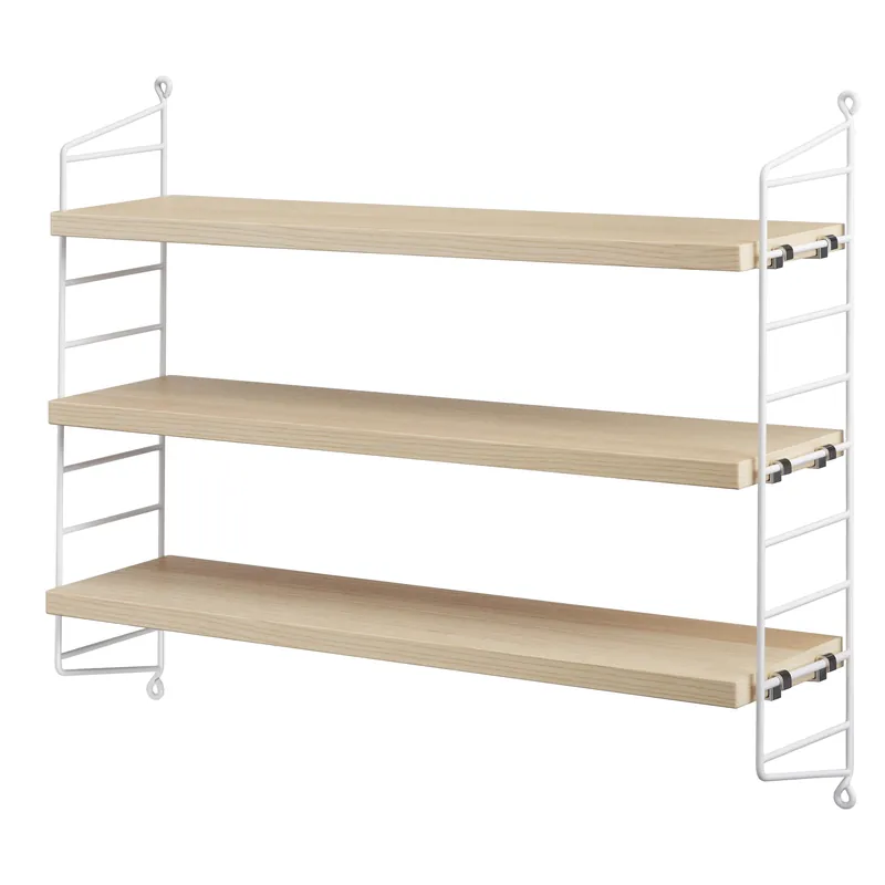 Clearance String shelf Pocket ash-white, ash-white