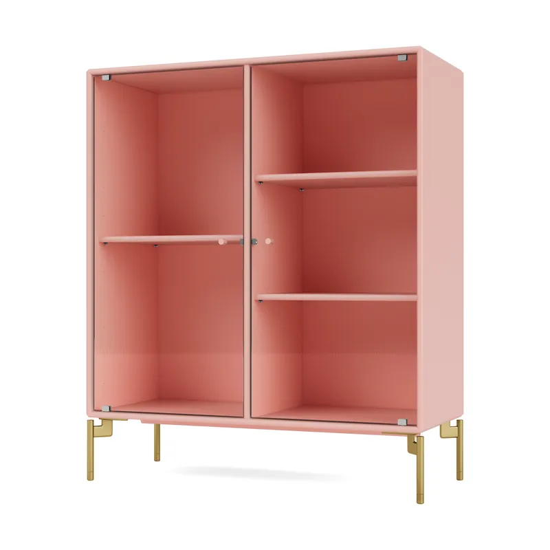 Ripple II display cabinet 69.6x82.2x30 cm, Ruby-legs brass Secure Checkout