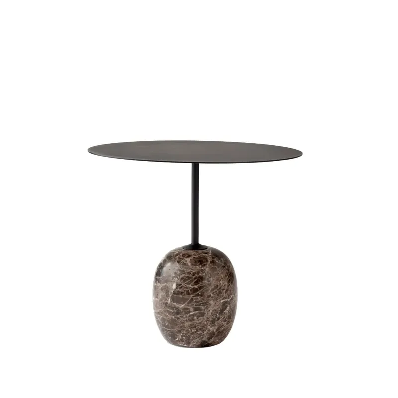 Lato LN9 side table, Black, emparador marble New Release