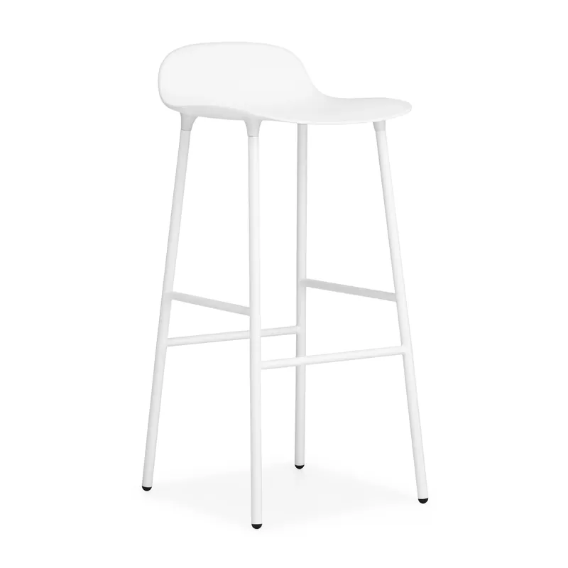 Price Drop Form barstool metal legs 75 cm, White