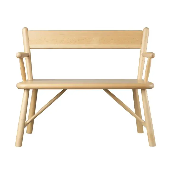 Authentic P11 children's bench, Beech red painted