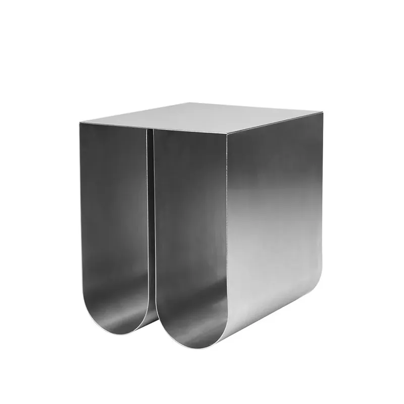 Bargain Curved side table, Stainless steel