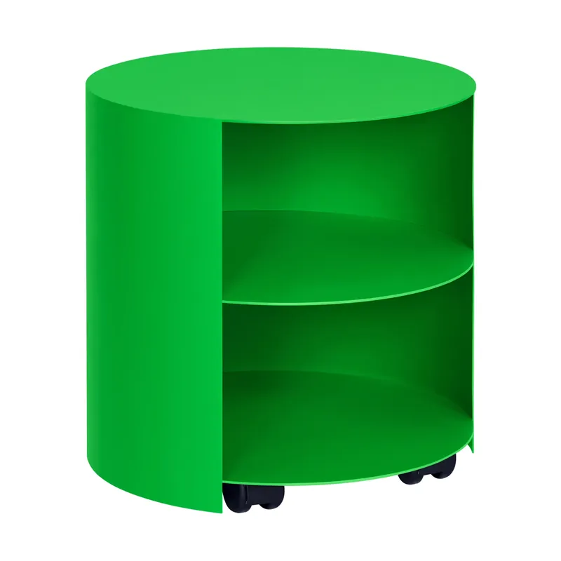 Last Chance Hide side table Ø38x41 cm, Jet black textured