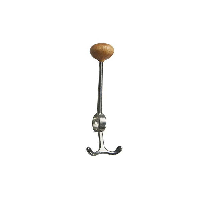 Weekend Sale Oskar hook, Black, oak knob