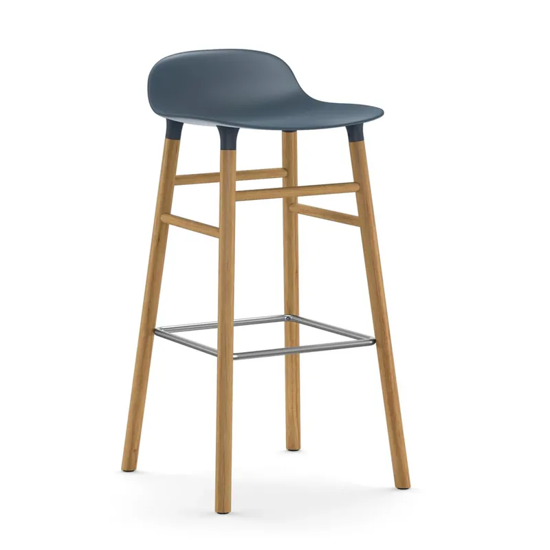 Shop Now Form barstool oak legs, White