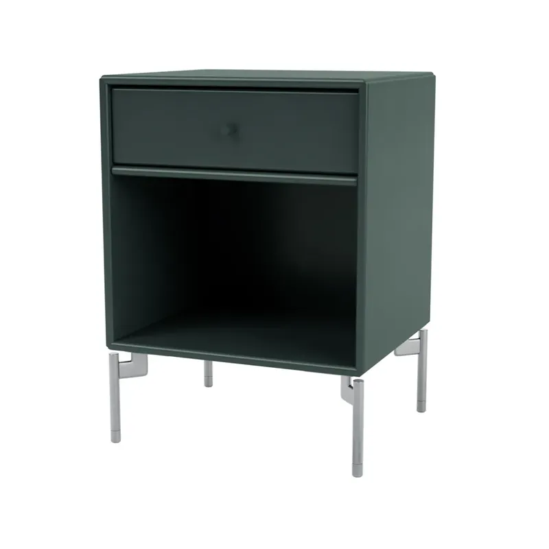 Shop Now Dream bedside table, Parsley 152, chrome legs