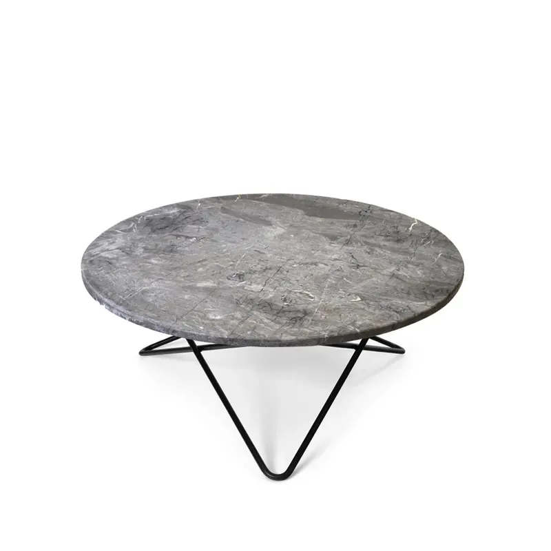 Shop Now O Table coffee table, marble white. brass stand