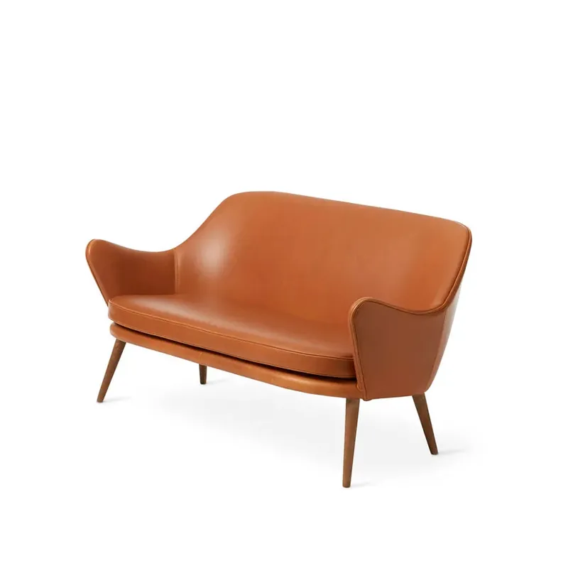 Dwell sofa, 2-seat fabric hero 511 blush. leg in smoked oak Brand New