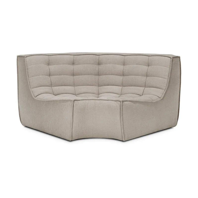 N701 corner module rounded 90°, Fabric beige Flash Sale