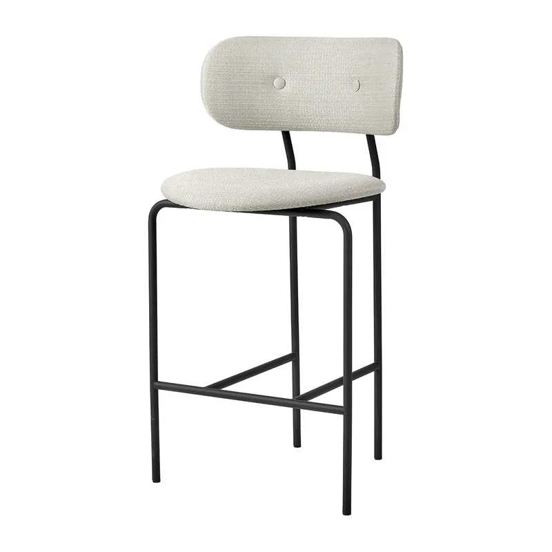 Free Returns Coco counter chair - fully upholstered, Around bouclé 004-black