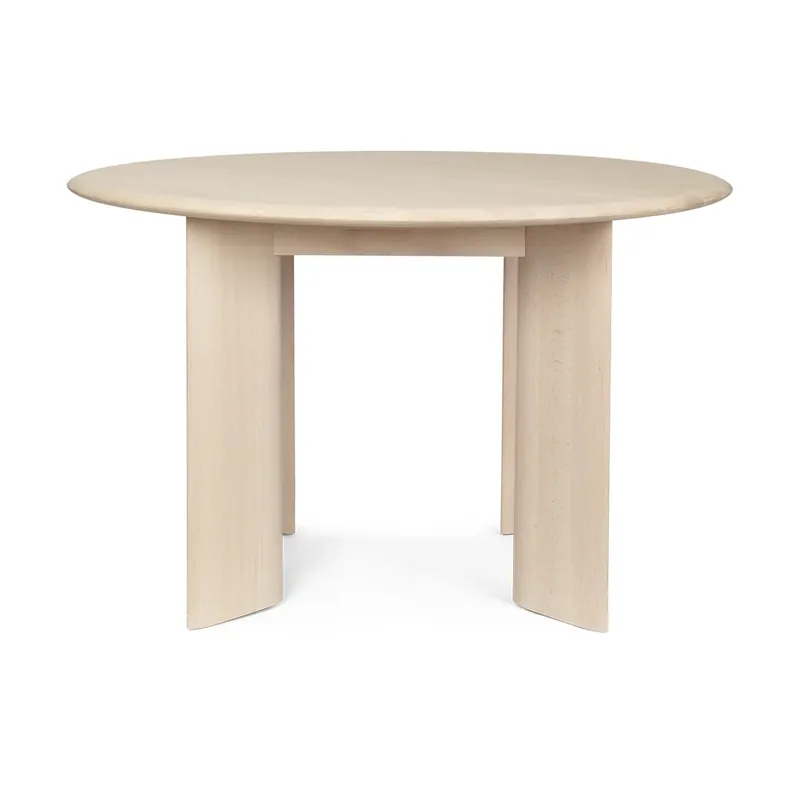Buy Online Bevel dining table Ø117 cm, White-oiled oak