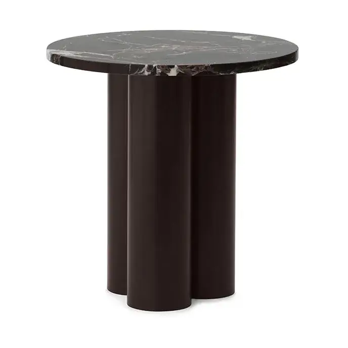 Free Shipping Dit side table Ø40 cm, Rosso Levanto-brown
