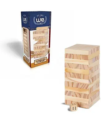 Mini Wooden Blocks Stacking Tower Game - 5.5 inches Tall Instant Buy